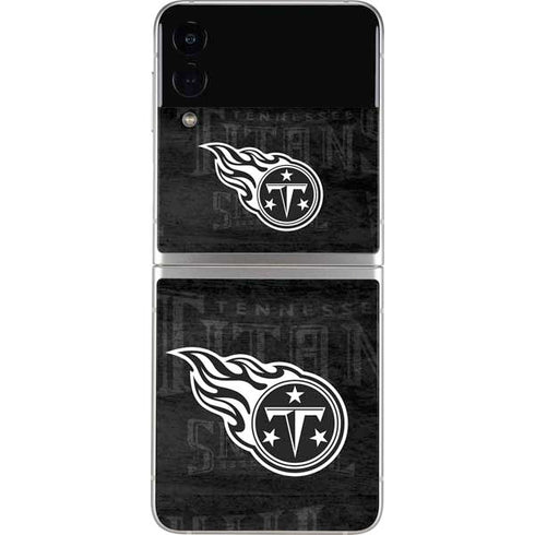 NFL Tennessee Titans Black & White Galaxy Z Flip4 5G Skin